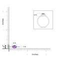 thumbnail image 4 of ANGARA Natural Oval Amethyst Solitaire Ring with Diamonds in 14K White Gold for Women (Size-6x4mm) | February Birthstone, Birthday, Anniversary, Jewelry Gift for Women | Natural Amethyst Ring, 4 of 8