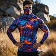 thumbnail image 4 of Yaoyar UPF 50+ Fishing Shirts for Men UV Protection Hoodie Shirt with Neck Gaiter Long Sleeve Quick Dry Hiking Sun Shirts, 4 of 6