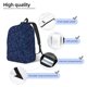 thumbnail image 3 of Disketp Tennis Racket print Canvas Backpack Lightweight Travel Daypack Student Rucksack Laptop Backpack-, 3 of 5