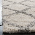 thumbnail image 4 of SAFAVIEH Berber Abel Geometric Shag Area Rug, Ivory/Gray, 5' x 7', 4 of 9