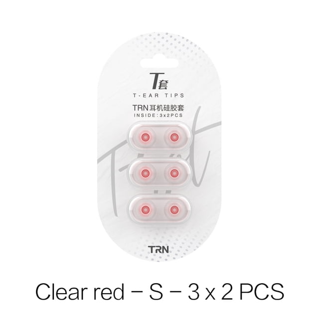 3 pares de puntas para los oídos de silicona para auriculares, cubierta protectora de repuesto (rojo S)