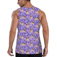thumbnail image 3 of Gaeub Pugs and Flowers Men's Athletic Tank Top, Workout Sleeveless Shirts, Running Tank Tops for Gym, Running, Training - Large, 3 of 9