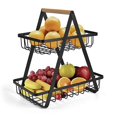 thumbnail image 1 of Fruit Baskets Decorative Metal Tiered Fruit Basket 2 Tier Metal Fruit Basket Removable Fruit Rack Baskets, 1 of 3