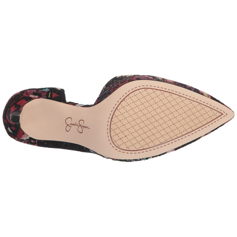 Jessica Simpson Prizma Red Multi Cara Plaid Pointed Toe Slip on