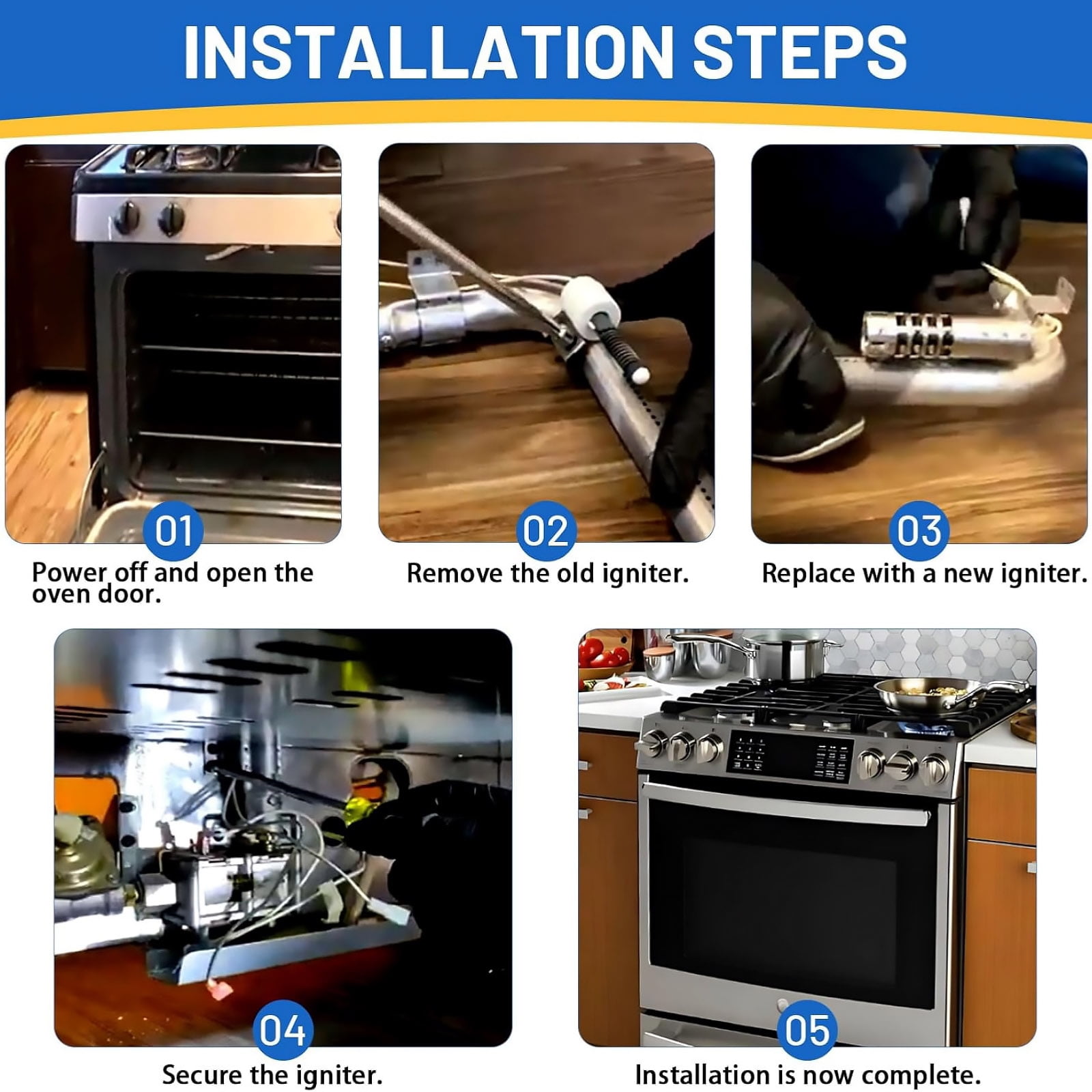 APPLAYERR Igniter Kit For Kenmore Roper Ovens Metal Plastic OEM WB13K04 WB13K01 New Easy Install Quality