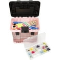 thumbnail image 4 of Pink Tool Box Organizer with Removable Compartments – Portable Storage Case for Crafts, Beads, Screws & Small Tools – Lightweight Utility Organizer by SQHQ, 4 of 5