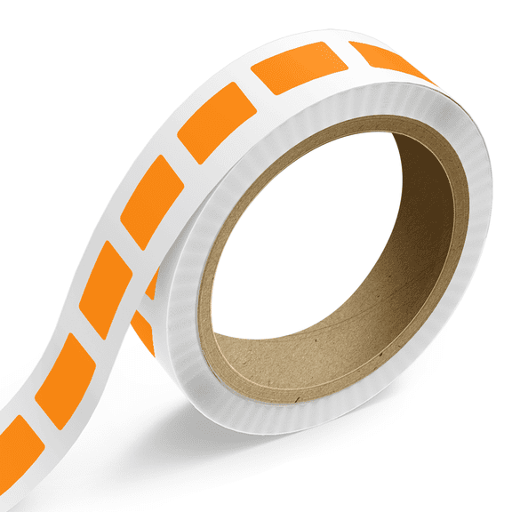 JAM Paper Standard Label Rolls, Rectangle, 1 1/2 x 2 3/4, Neon Orange, 125 Labels/Roll