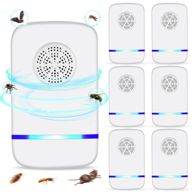 Repelente ultrasónico de plagas WAYSLA Indoor, 6 unidades, para el hogar y la oficina