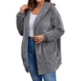 thumbnail image 5 of Matching Sets Women Clothing Fall Soft Hooded Jacket Casual Open Front Long Sleeve Coat with Pockets Lightweight Outdoor Full Zip Warm Pullover, 5 of 5