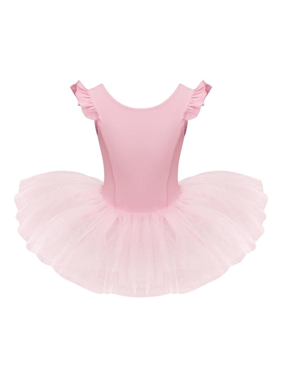 Toddler Girls Ballet Dance Dress Tutu Leotard Princess Dress One-Piece Bodysuit Gymnastic Outfit