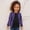 Dark Purple, variant on Zecgelong Girls Winter Jacket Warm Windproof Outerwear Casual Long Sleeve Coat With Pockets Loose Fit Kids Autumn Clothing