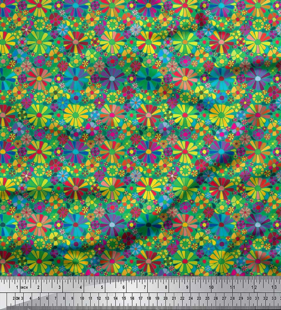 Soimoi Cotton Poplin Fabric Aster Flower Print Fabric By The Yard 42 soimoi-cotton-poplin-fabric-aster-flower-print-fabric-by-the-yard-42