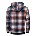 thumbnail image 5 of Mens Flannel Shirt Jacket Sherpa Lined Plaid Full Zip Hoodie Winter Fleece Coat Cotton Outwear for Winter, 5 of 5