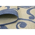 thumbnail image 6 of Unique Loom Outdoor Botanical Collection Area Rug - Gate (6' 1" x 9' Rectangle Blue/Beige), 6 of 8