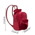 thumbnail image 3 of Girls Mini Backpack Fashion Pompom Bowknot School Backpack Velvet Casual Daypack, 3 of 10