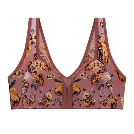 

JDEFEG Bra Set Women Bra Set and Underwear Thong Underwire Bra Underwear Women Size Close Large Pair Printed Front Button Underwear Women Push Up Bras for Women Cotton Blends Pink 40