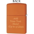 thumbnail image 4 of Zippo Lighter - Personalized Message Engraved on Backside Customized Orange Matte with Logo Windproof Lighter #231ZL, 4 of 7