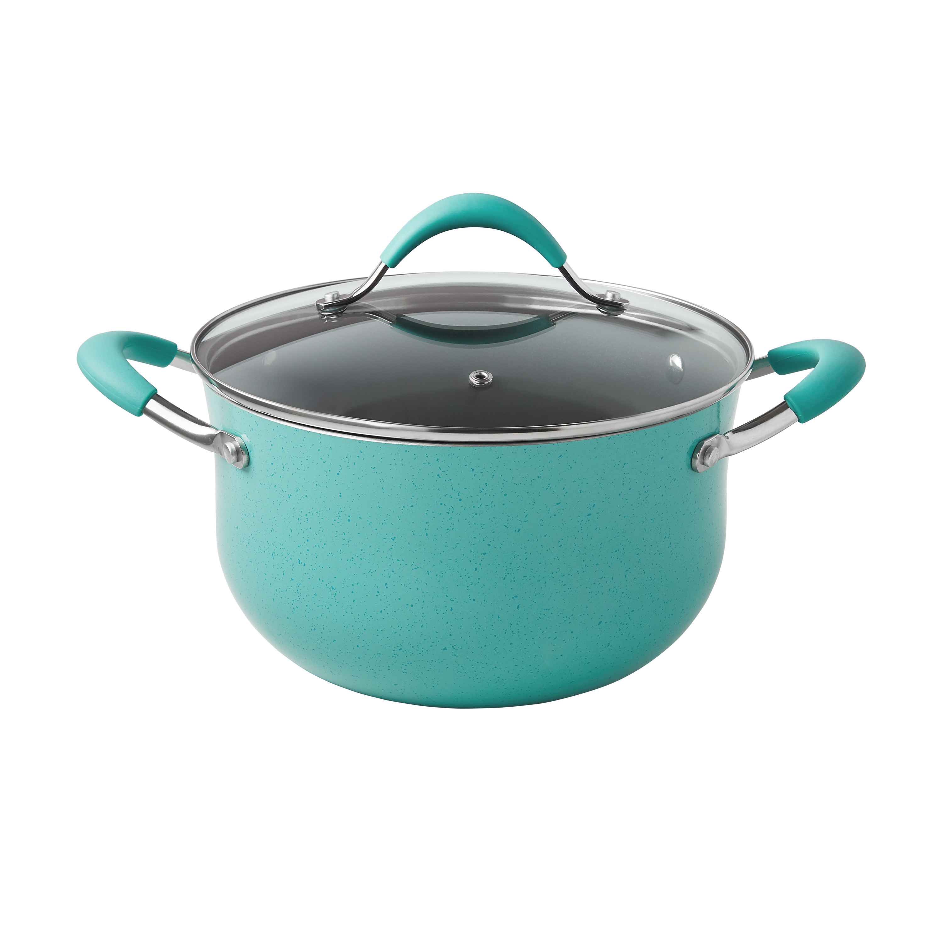 The Pioneer Woman Blooming Bouquet Aluminum Nonstick 19-Piece Cookware Set, Teal - image 2 of 11