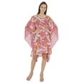 thumbnail image 5 of Moomaya WoMen's Short Hoodie Kaftan Loose Tunic Kimono Sleeve Mini Beach Cover Up Dress, 5 of 7