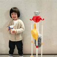 thumbnail image 4 of Ruiboury Simulation Broom Dustpan Play House Cleaning Tool Toy Set for Children blue, 4 of 5
