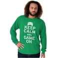 thumbnail image 5 of Vintage Keep Calm Video Game On Nerd Long Sleeve TShirt Men Women Brisco Brands 3X, 5 of 6