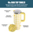 thumbnail image 3 of RTIC Road Trip 40 oz Leak-Resistant Straw Lid Ceramic Lined Tumbler, Sunlight Gingham, 3 of 8