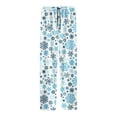 thumbnail image 4 of Christmas Pants Men Elastic Waist Christmas Print Holiday Casual Pants Bottoms Celebrating Xmas Gifts Loose Fit Sleepwear for Men Light Blue XL, 4 of 4
