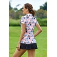 thumbnail image 6 of Pinspark Golf Shirts for Women Short Sleeve Tops Lightweight Tennis Polo Sweat Wicking Polyester T-Shirts Plus Size, 6 of 8