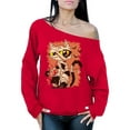 thumbnail image 1 of Awkward Styles Halloween Sweatshirt Mummy Cat Off Shoulder Tops for Women, 1 of 4