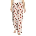 thumbnail image 1 of Balery Hand Drawn Strawberry Pantalones de pijama para mujer, pijamas ultraligeros, pantalones de estar por casa-3X-Large, 1 of 6