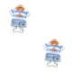 thumbnail image 3 of Sonducket Conjunto de pantalón y camisa con patrón de rayas para niños de estilo informal, conjunto de pantalones cortos para fiesta de viaje Blanco 80cm 2piezas, 3 of 6