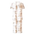 thumbnail image 6 of Tnhcen 2-Piece Women's Print Summer Pajama Set Comfy Short Sleeve Capri Pants with Pockets Homewear S-3XL, 6 of 6