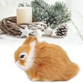 thumbnail image 4 of Miniature Plush Rabbits Soft Comfortable Stable Stuffed Doll for Table Decor, 4 of 7