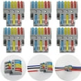 thumbnail image 1 of Conector eléctrico, 6 borneras eléctricas, con palanca, borne de conexión eléctrica automática compacto, (3 entradas 6 salidas), 1 of 3