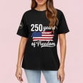 thumbnail image 4 of Women 250th Anniversary USA Shirt Women Patriotic Independence Day Shirt Women Casual Crew Neck Top, 4 of 5