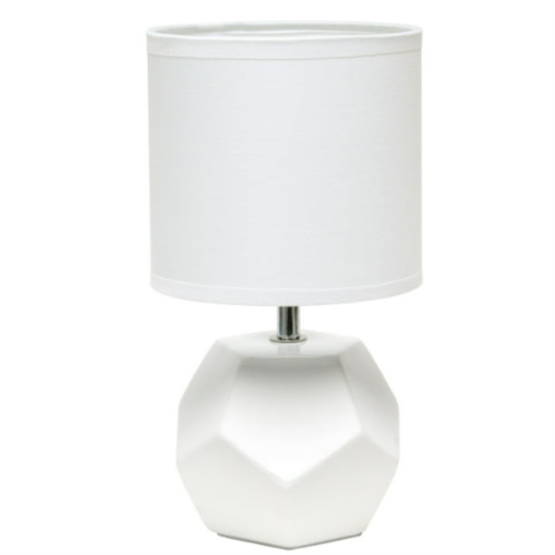 Simple Designs Round Prism Mini Table Lamp With Matching Fabric Shade Com Simple Designs Round Prism Mini Table, Simple Table Lamp Shade