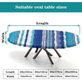 thumbnail image 4 of Table Cloth Oval Table, Stripes Pattern Printed on Elastic Table Covers, Table Protector for Dining Room Table, Fits for 48" x 68" Oval Table, 4 of 4