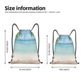 thumbnail image 2 of Xecao Starfish in Beach Pattern Sports Drawstring Backpack - String Swim Gym Bag with Wet Proof Pocket for Women&Men-Medium, 2 of 6