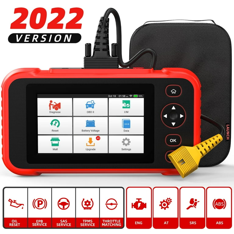 LAUNCH CRP129I-OBD2 Scanner ABS/SRS/Engine/Transmission Diagnoses with 15  Reset Throttle Matching/Oil/EPB/SAS/TPMS【Lifetime Free Update】Check Engine  Code Reader 