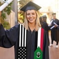 thumbnail image 3 of Sudan Mix United States Black American Flag Graduation Stole Shawl Sash Scraf Gift For Abroad Student International Study, 3 of 6