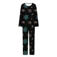 thumbnail image 5 of Tnhcen Festive Printed Long Sleeve Pajamas for Women Christmas Graphic Crew Neck Soft Pjs Nightwear Lounge Home Clothes​ S-2XL, 5 of 6