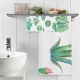 thumbnail image 5 of Vintage Cactus Succulent Flowers Cotton Towel Set 2 Piece, 1 Bath Towels 1 Washcloth, Soft Fast Dry Absorbent Face Hand Towel for Bathroom Hotel Gym Spa and Beach, 5 of 7