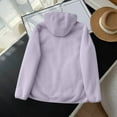 thumbnail image 6 of Wowcloth Women's Fleece Jacket, Long Sleeve Hooded with Zipper Front, Casual Warm Soft for Daily Outdoor and Lounge Wear, 6 of 9