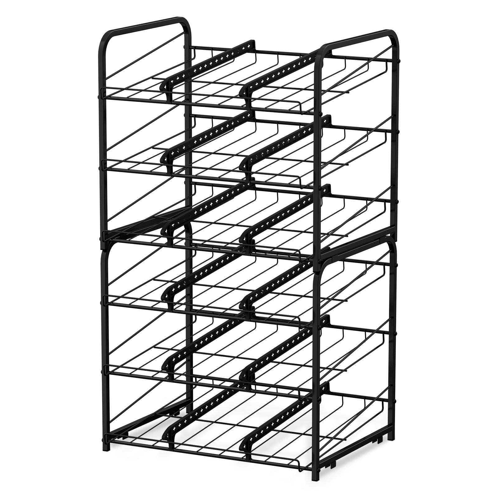 Wadavr 2 Pack,3 Tier Stackable Can Organizer, Holds up to 36 Cans for