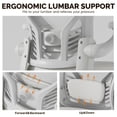 thumbnail image 5 of Solfway Home Office Mesh Lumbar Support Office Chair, Adjustable Tilt and Flip-up Arms, Gray (Set of 1), 5 of 6