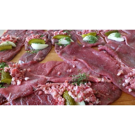 Cook Beef - Canvas Print Beef Operation Beef Roulades Recipe Meat Cook Stretched Canvas 32 x 24