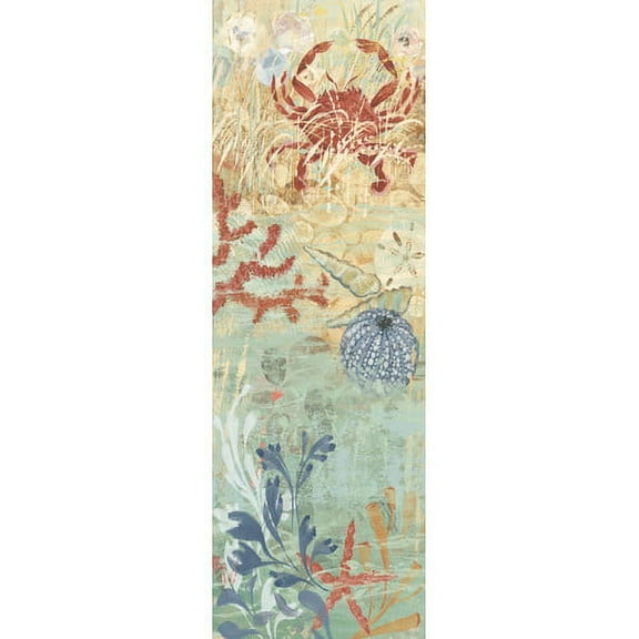 "Floral Frenzy Coastal VI" Painting Print on Canvas