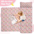 thumbnail image 4 of Pink Christmas Santa and Tree Pattern Toddler Nap Mats for Kids Preschool,51"x22" Sleeping Mat Bag or Kids,Toddler Sleeping Bag,Toddler Nap Mat or Daycare, 4 of 6