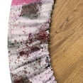 thumbnail image 5 of Ambesonne Grunge Floral Fitted Round Tablecloth, Abstract Pastel Bloom, 45"- 56" Diameter, Hot Pink Pale Pink Teal, 5 of 5