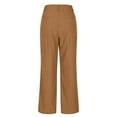 thumbnail image 6 of FAIWAD Women Corduroy Pants Vintage Button Down Wide Leg Pants with Pockets Casual Business Dress Work Trousers, 6 of 8
